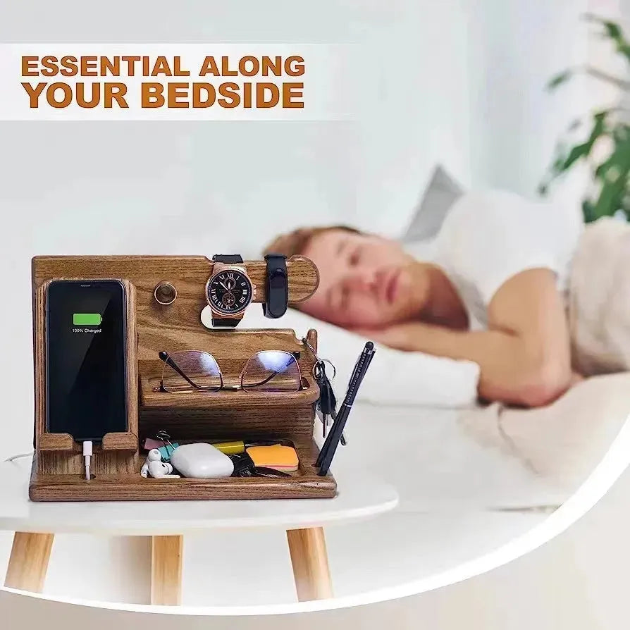 Solid Wood™ Phone Stand Phone Stand - Tophatter Daily Deals